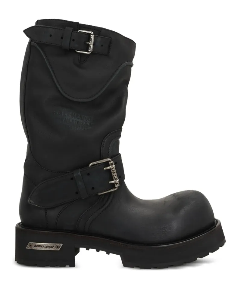 Balenciaga Venom Leather Boots Black