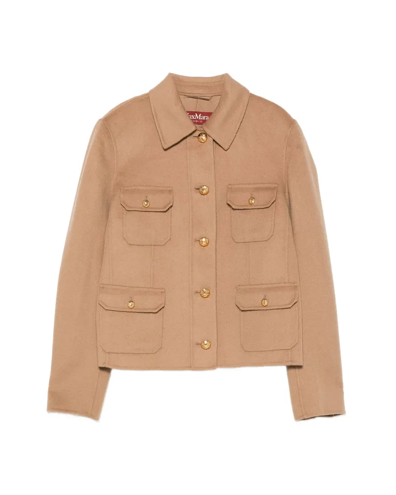 Max Mara Button-up Utility Jacket Neutrals