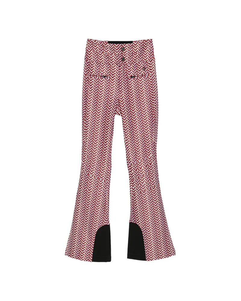 Perfect Moment Chevron-print Ski Pants Red