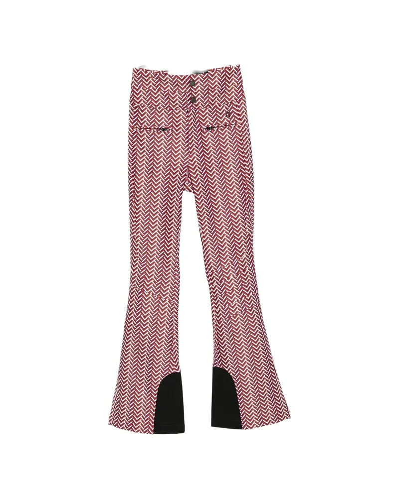 Perfect Moment Chevron-print Ski Pants Red