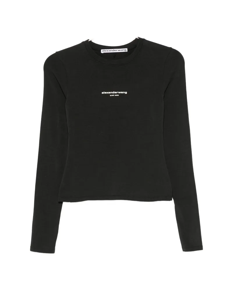 Alexander Wang Layered-detail Ribbed-knit Top Black