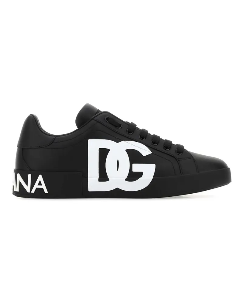 Dolce & Gabbana Portofino Logo-print Sneakers Black