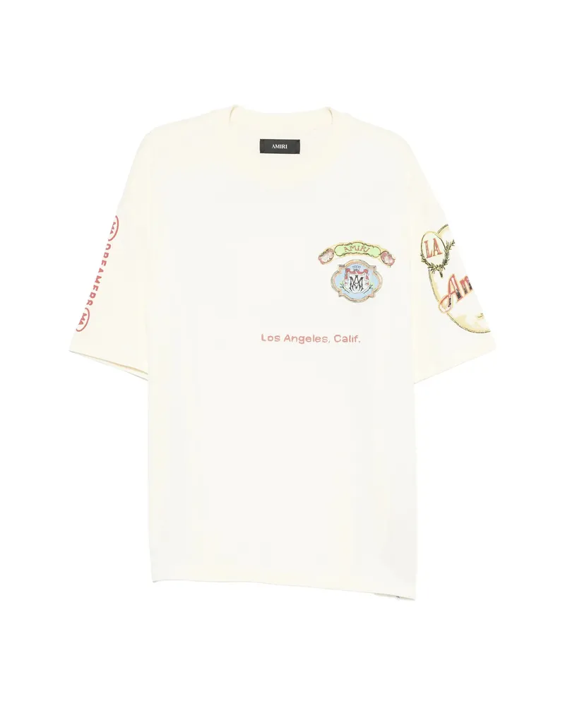 Amiri Vista HJ Skate Short-sleeved T-shirt Neutrals