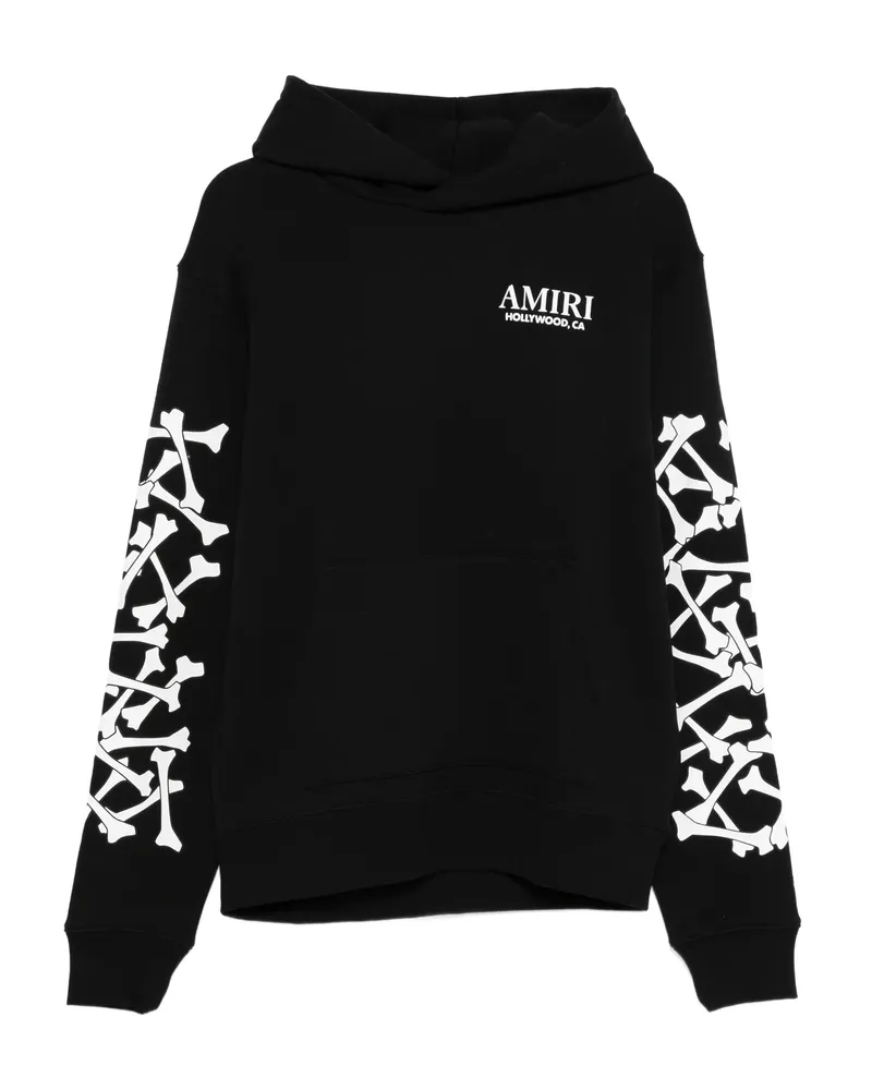 Amiri Bones Stacked Long-sleeve Hoodie Black