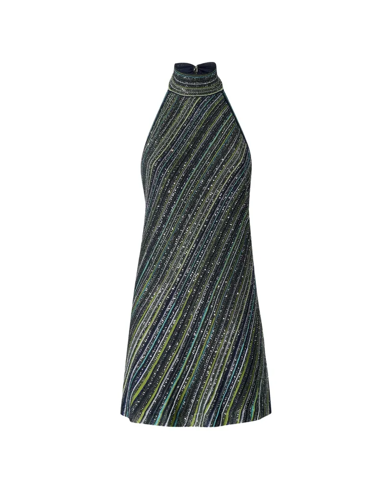 Missoni Mini Dress With Open Back And Sequins Green