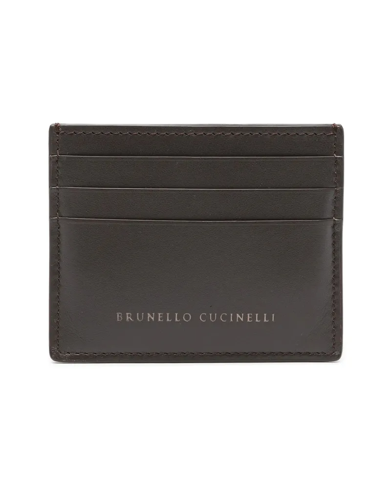 Brunello Cucinelli Logo-detail Card Holder Brown