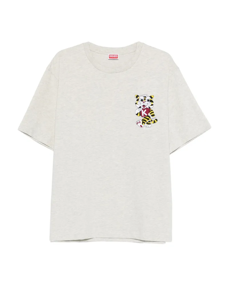 Kenzo Embroidered T-shirt Grey