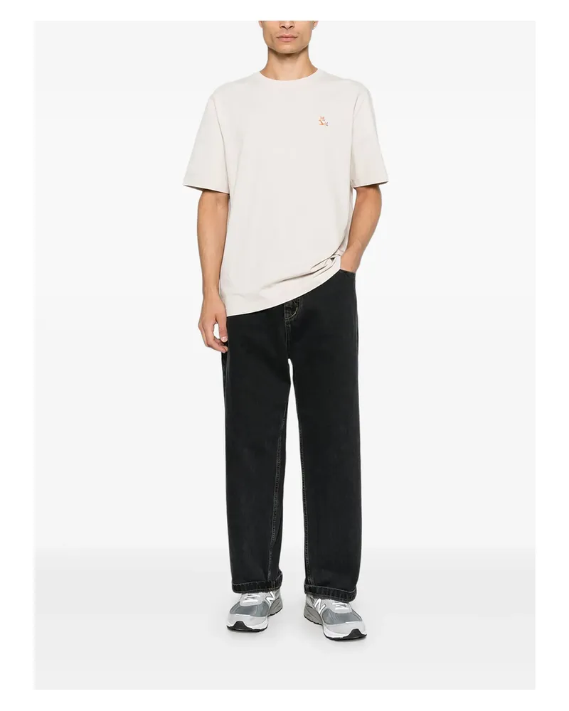 Kitsuné Chillax Fox Patch T-shirt Neutrals