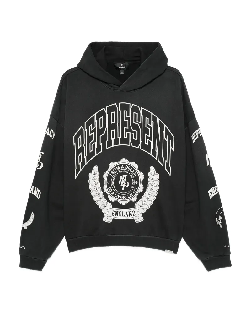 REPRESENT Graphic-print Hoodie Black