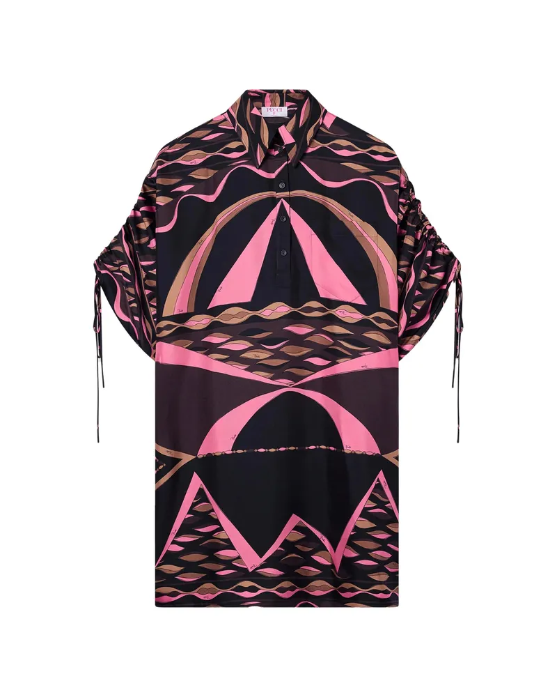 Emilio Pucci Dune-print Silk Kaftan Brown