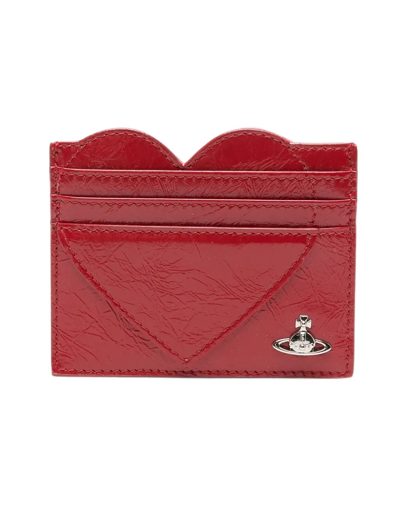 Vivienne Westwood Heart-shaped Orb Card Holder Red