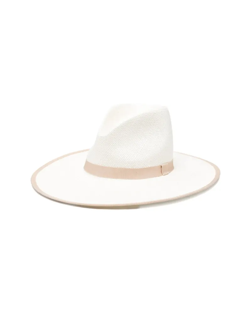 Max Mara Ribbon Trim Hat White