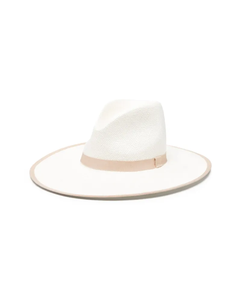 Max Mara Ribbon Trim Hat White