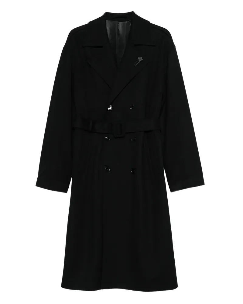 LARDINI Double-breasted Coat Black