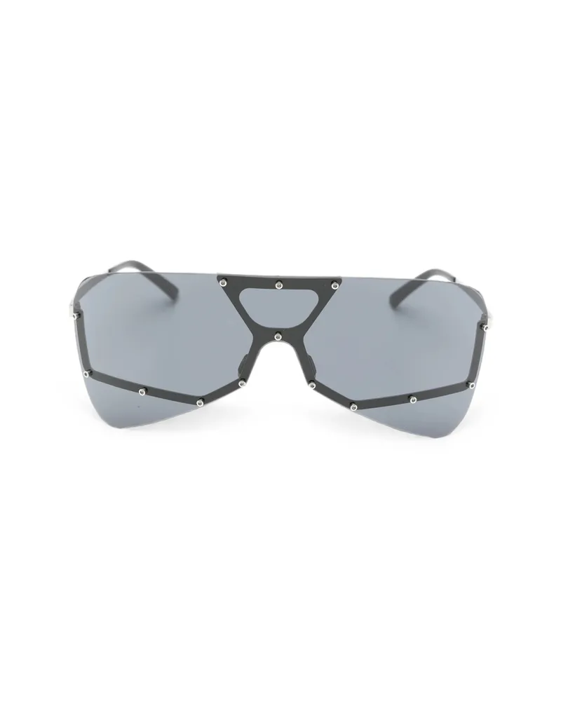 Rick Owens Tower Stud-embellished Oversized-frame Sunglasses Silver