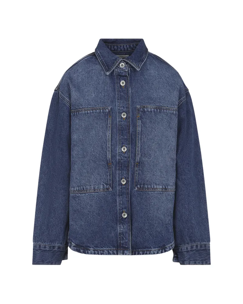 Studio Nicholson Pocketed Shirt Denim Jacket Blue