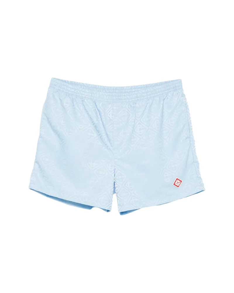 Casablanca Paris Logo-jacquard Swim Shorts Blue
