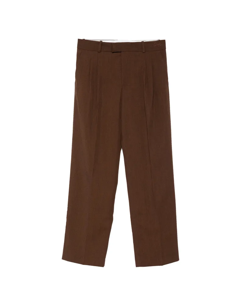 Drôle de Monsieur Pleated Trousers Brown