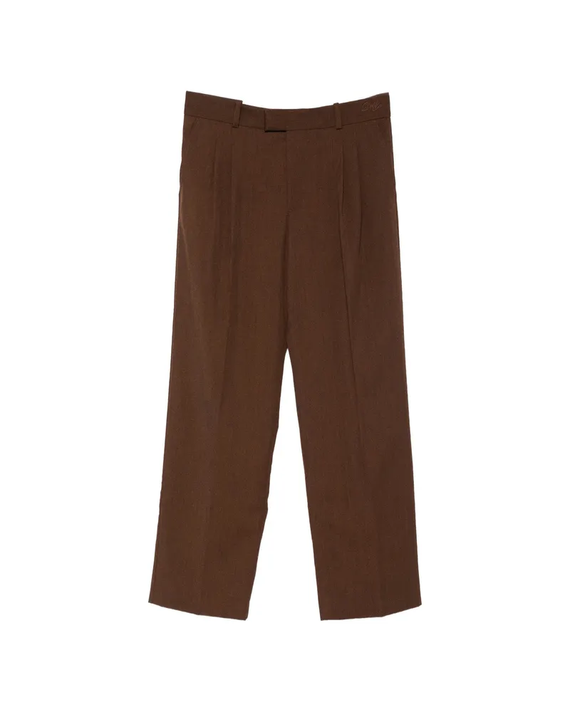 Drôle de Monsieur Pleated Trousers Brown