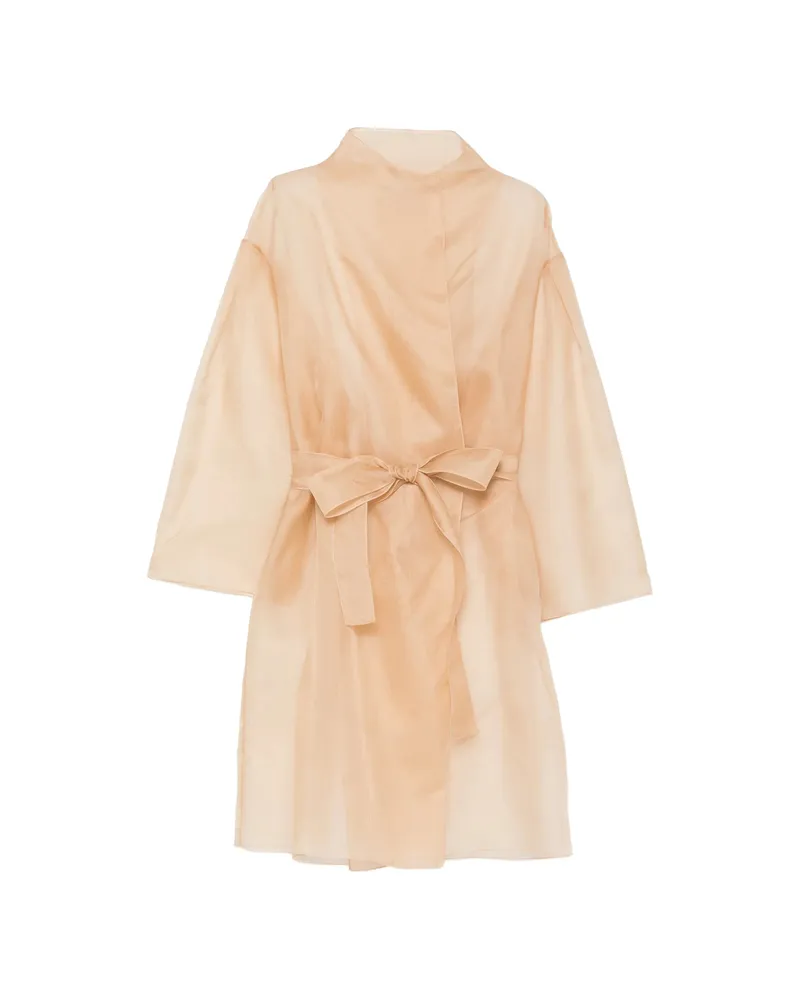 Antonelli Firenze Gustav Sheer Belted Jacket Neutrals