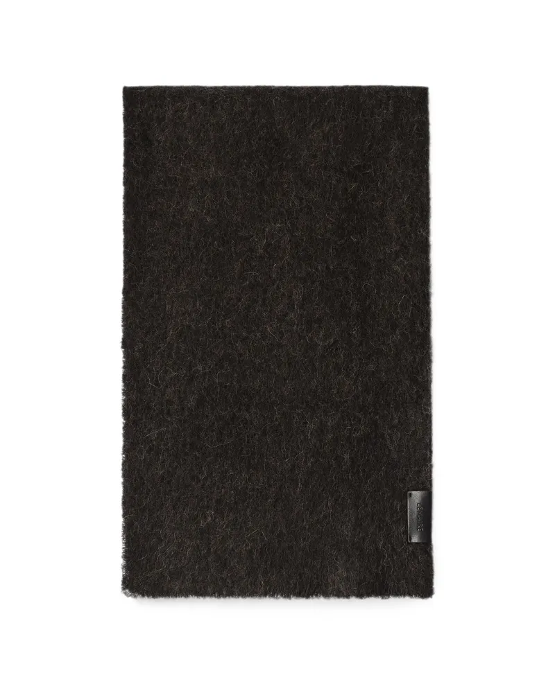 Christophe Lemaire Fluffy Scarf In Alpaca Wool Blend Brown