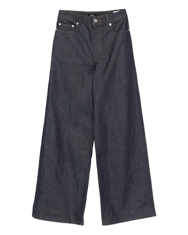 A.P.C. A. p.c. Logo-embroidered Jeans Blue