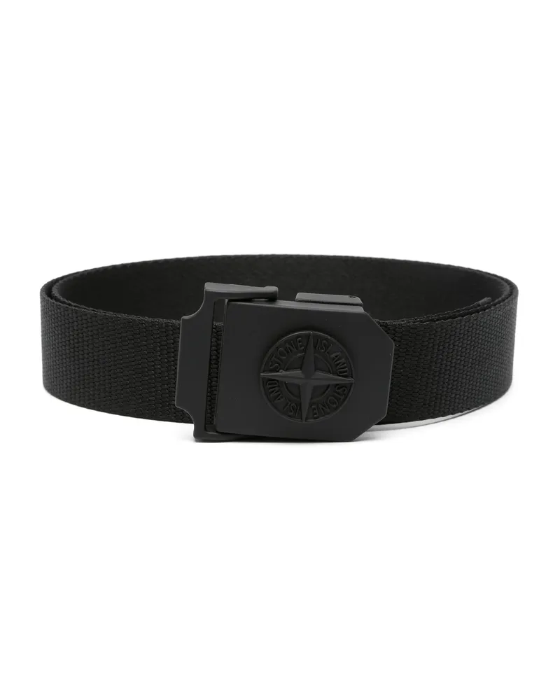 Stone Island Compass-badge Adjustable Belt Black