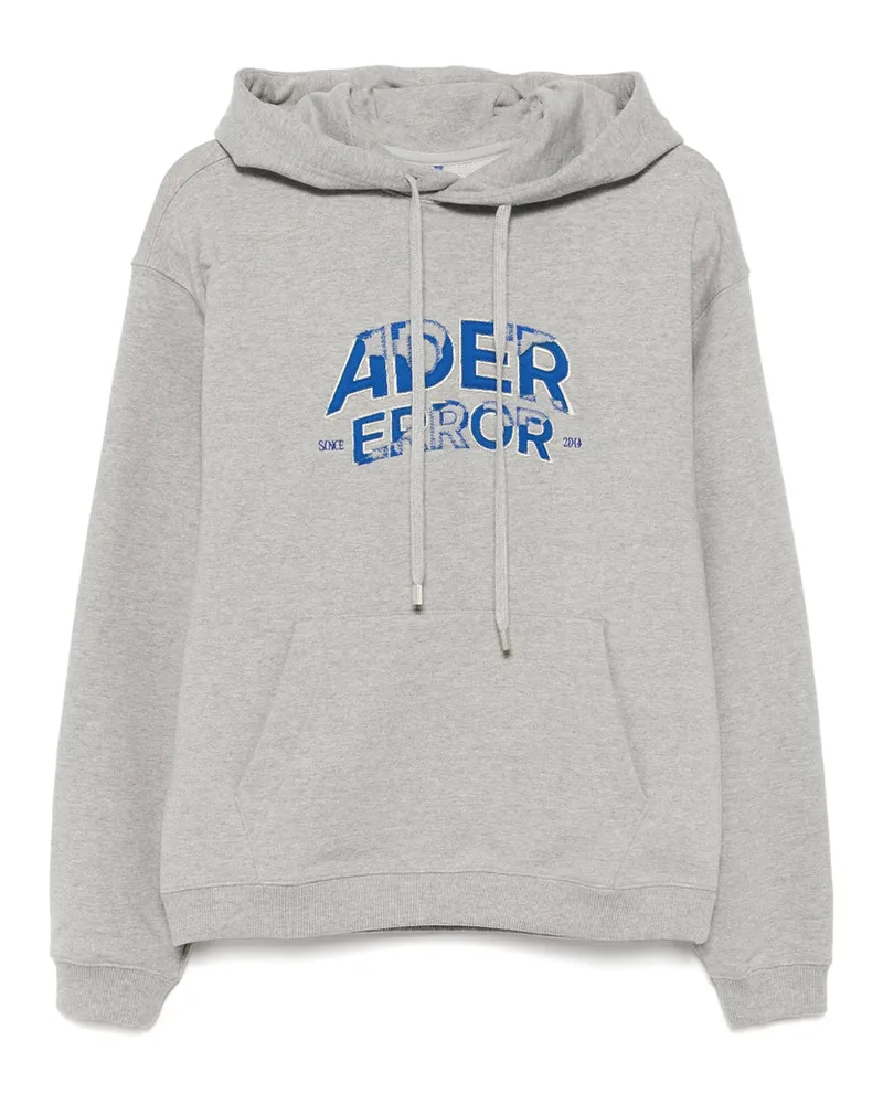 Adererror Logo-embroidered Hoodie Grey