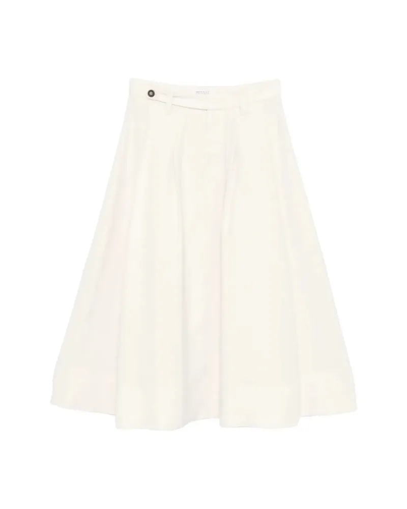 Brunello Cucinelli A-line Midi Skirt Neutrals