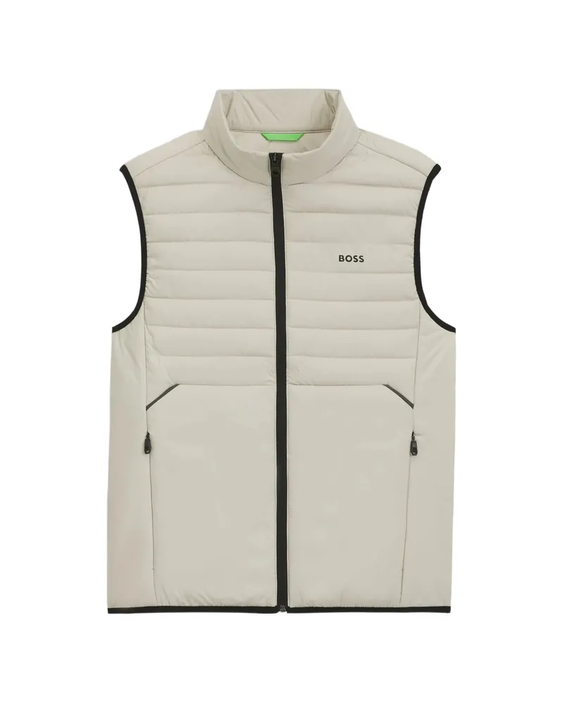 HUGO BOSS Water-repellent Gilet With Decorative Reflective Accents Neutrals