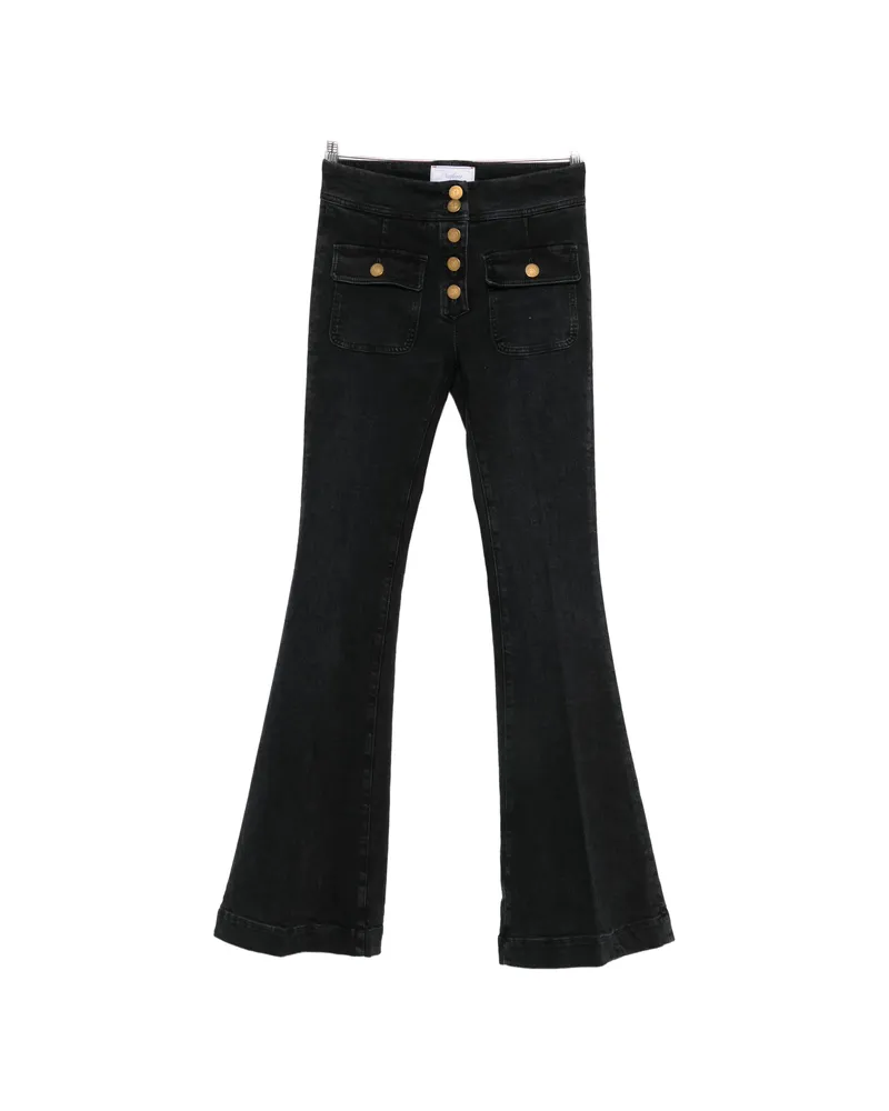 Seafarer Button-up Flared Jeans Black