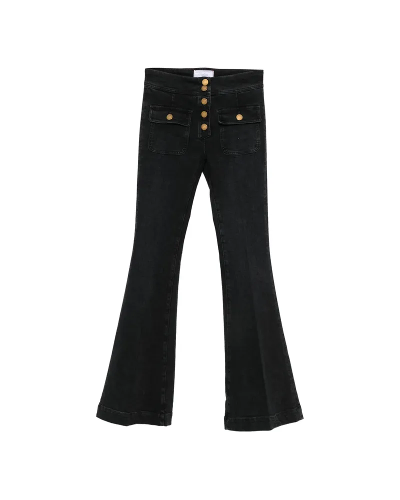 Seafarer Button-up Flared Jeans Black