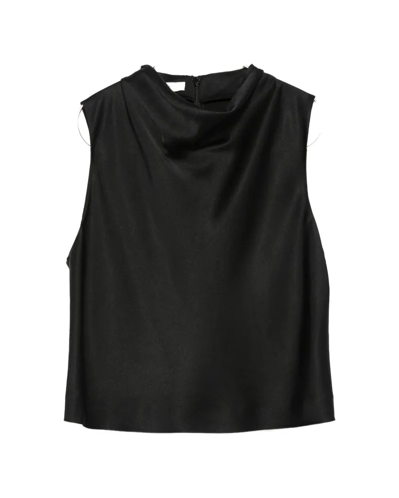 Vince Cowl-neck Sleeveless Top Black