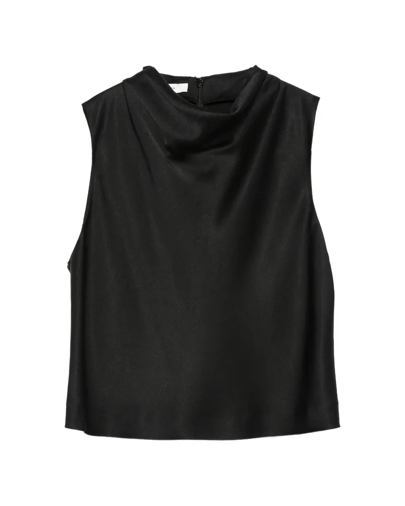 Vince Cowl-neck Sleeveless Top Black