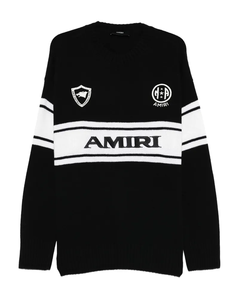Amiri Logo Stripe Sweater Black