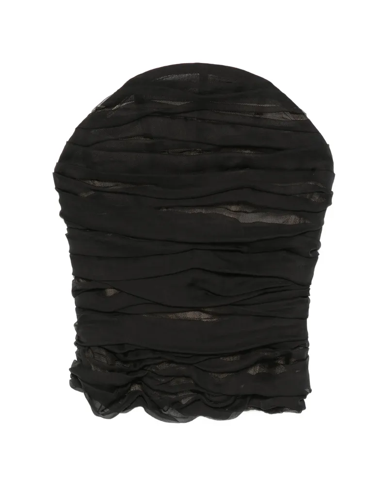 Balenciaga Ruched Halterneck Top Black