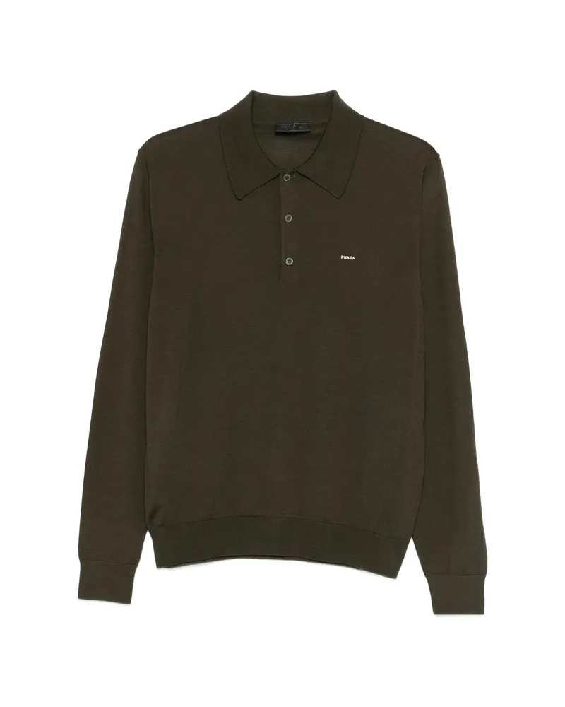 Prada Logo-detail Polo Shirt Green
