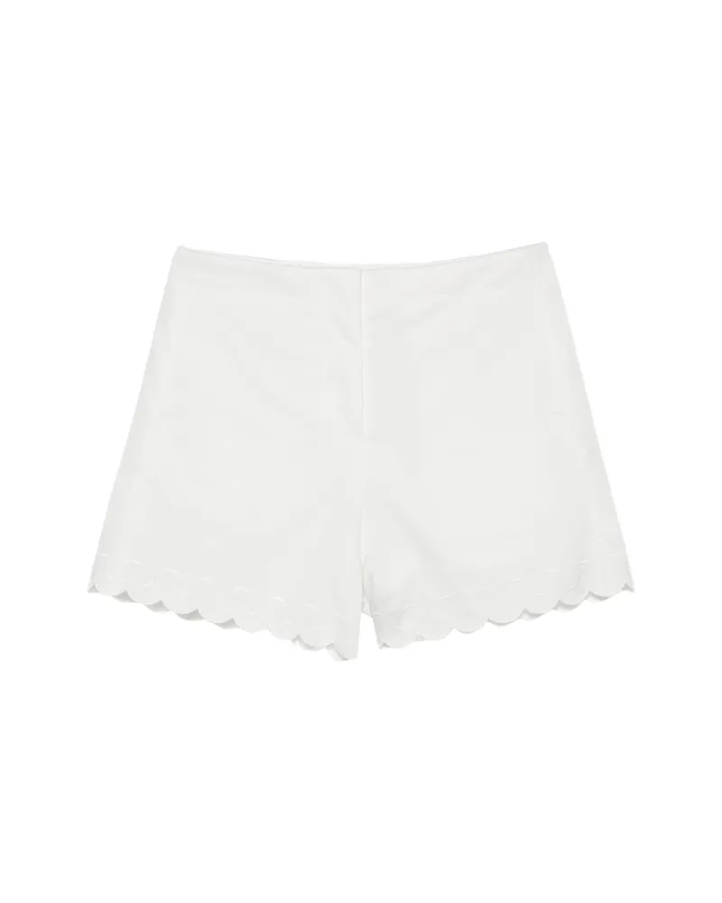 LOW CLASSIC Embroidered Shorts White