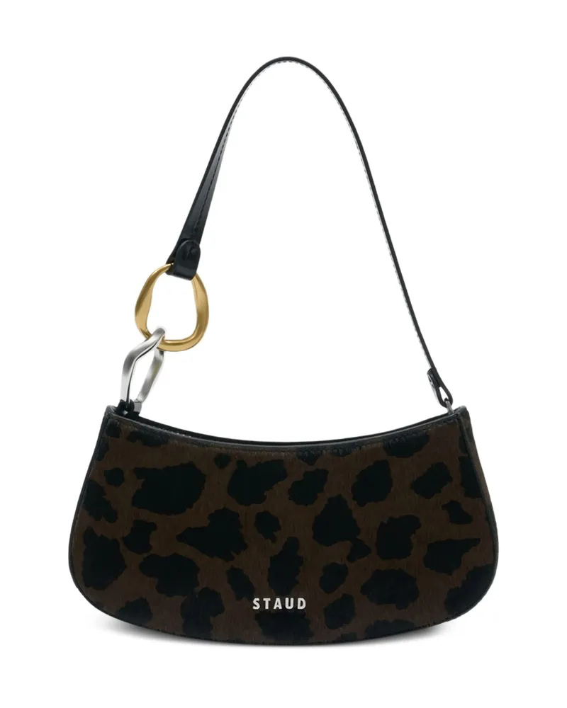 STAUD Mini Ollie Shoulder Bag Brown