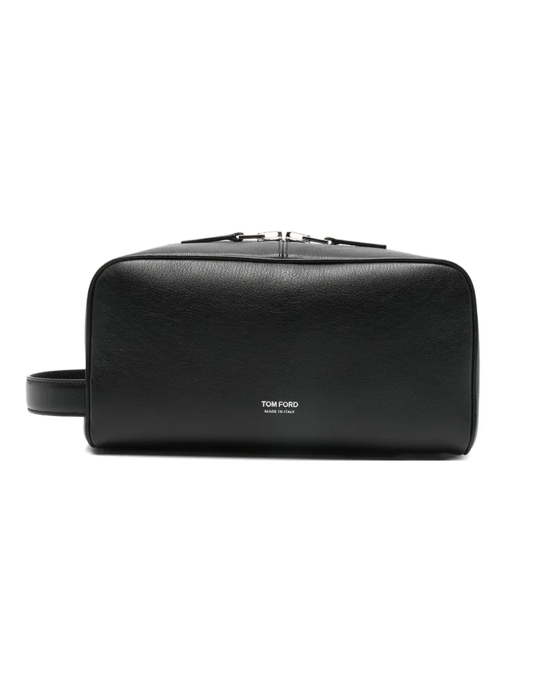 Tom Ford Leather Wash Bag Black