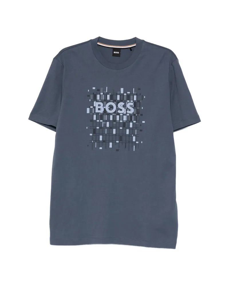 HUGO BOSS Graphic-print T-shirt Blue