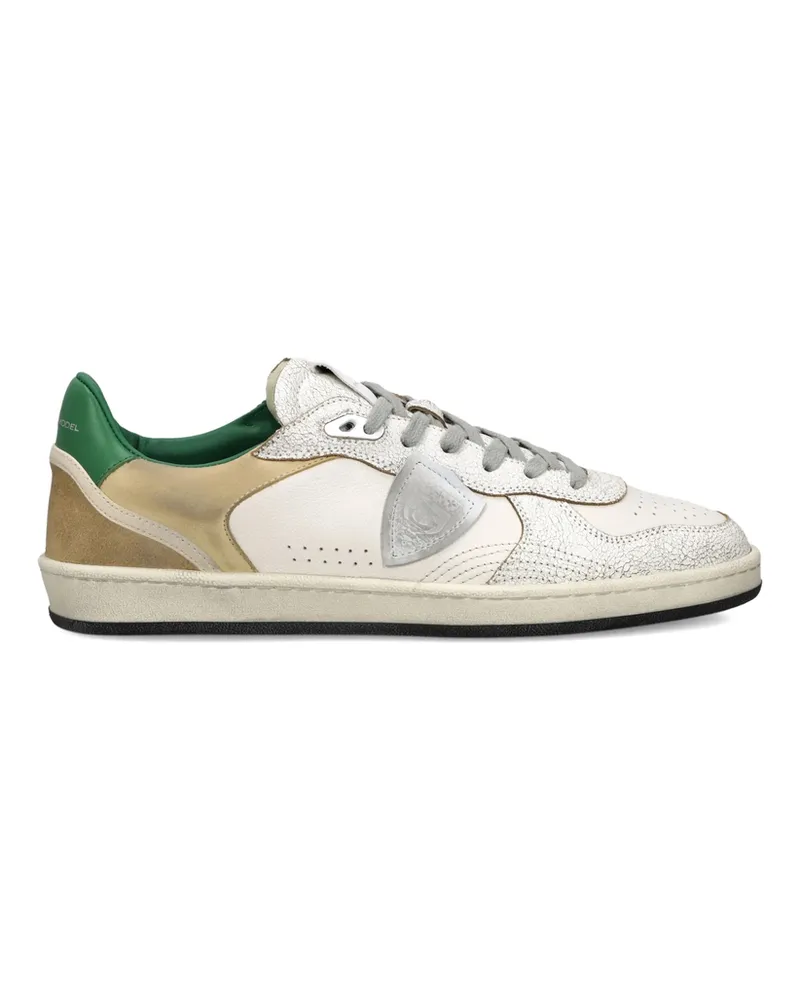 Philippe Model Nice Textured Leather Sneakers White