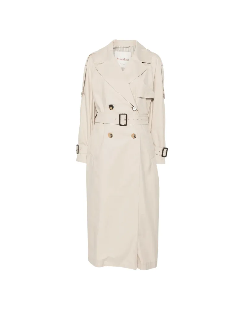 Max Mara Coro Double-breasted Belted Trench Coat Neutrals