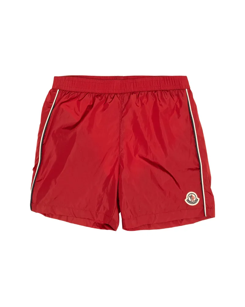 Moncler Logo-appliqué Swim Shorts Red