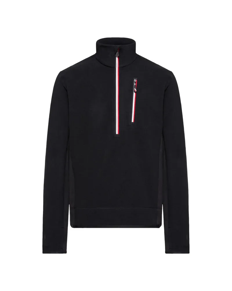 Moncler Half-zip Fleece Sweatshirt Black