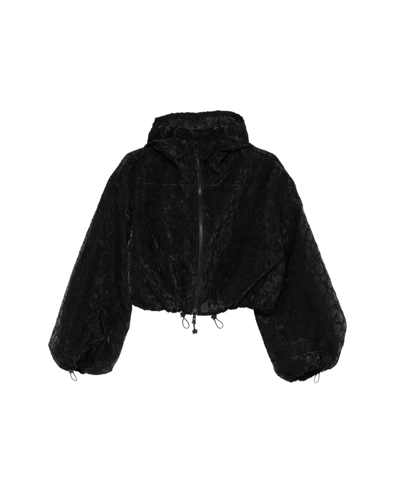 Cecilie Bahnsen Hooded Crop Jacket Black
