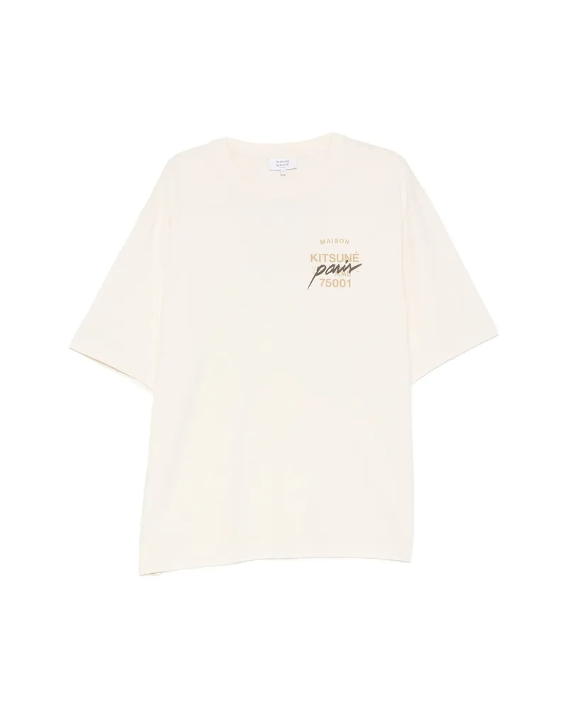Kitsuné Logo-print T-shirt Neutrals