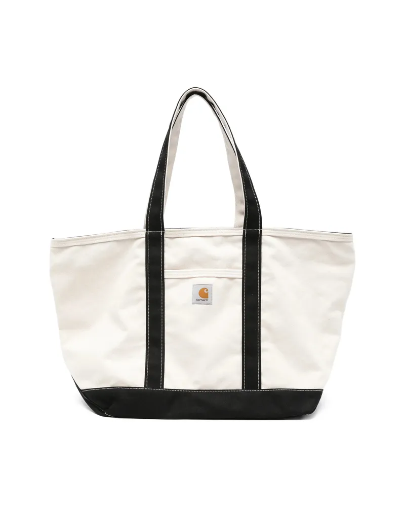 Carhartt WIP Logo-patch Canvas Tote Bag Neutrals