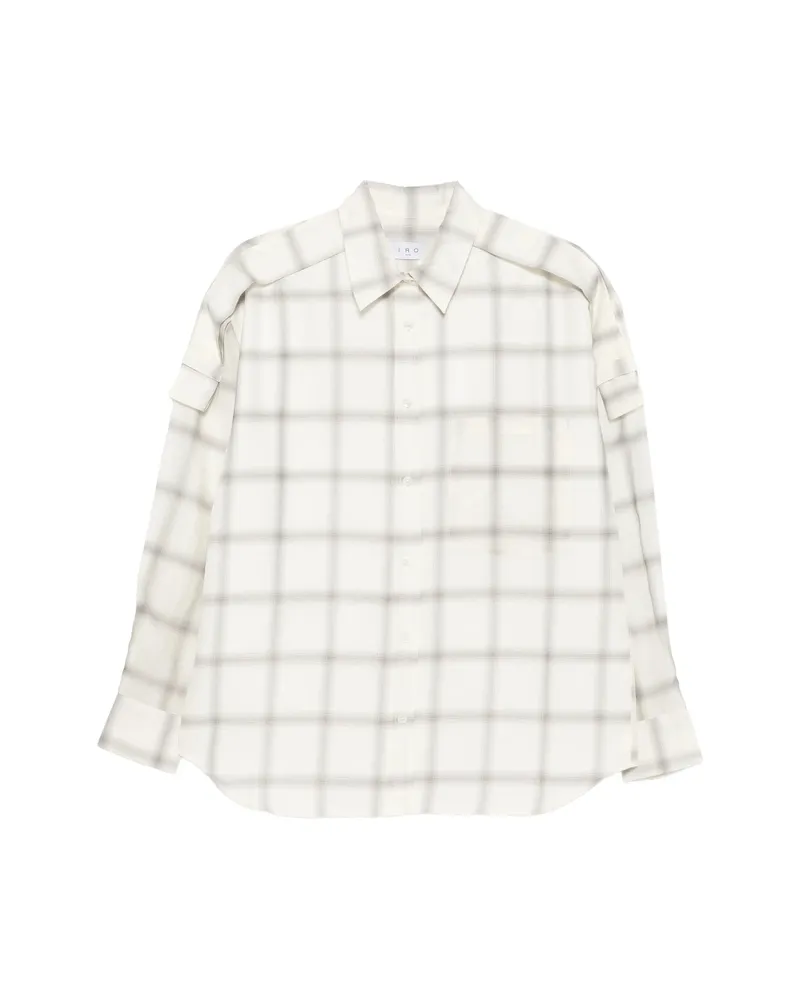IRO Check-pattern Button-down Shirt Neutrals