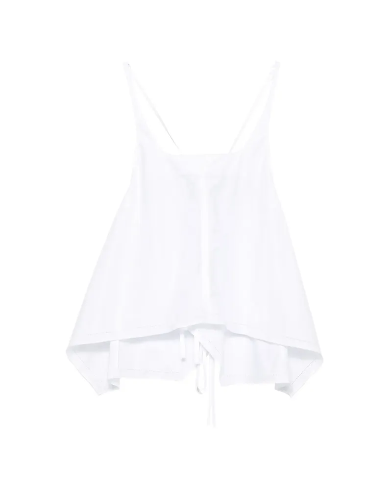 LOW CLASSIC Flared Sleeveless Top White